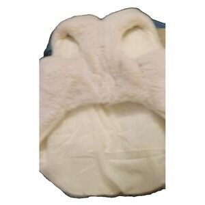 House‎ of Barker Dog Coat Biege Faux Fur with Pockets Size medium